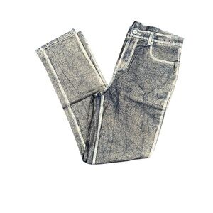 Women’s Distressed Black and Gold Jeans by Diane Gilman size 10